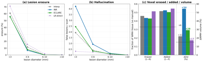 Representative image for Does FLAIR super-resolution erase or hallucinate small white-matter lesions?