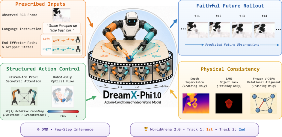 Representative image for DreamX-Phi 1.0: Action-Conditioned Video World Model for Robotic Manipulation