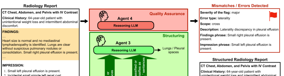 Representative image for Multi-Agent AI System for Radiology Report Structuring and Quality Assurance with Independent Radiologist Evaluation
