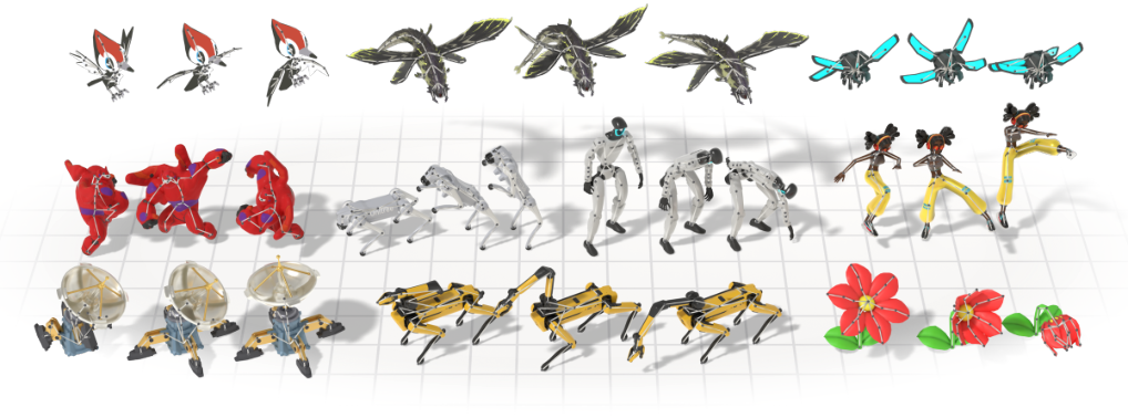 Representative image for UniMate: One Unified Model to Animate Diverse Skeletons
