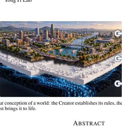 Representative image for Code Plans, Diffusion Renders: Open-Ended Generative World Modeling