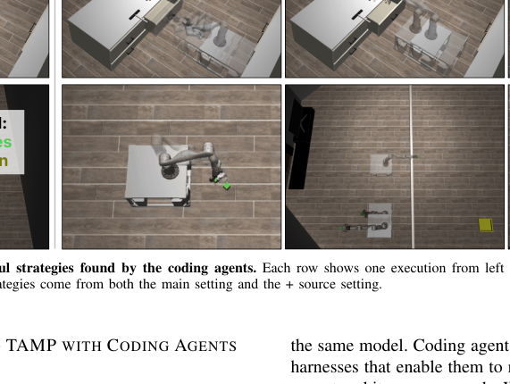 Representative image for Coding Agents for Generalized Task and Motion Planning Problems