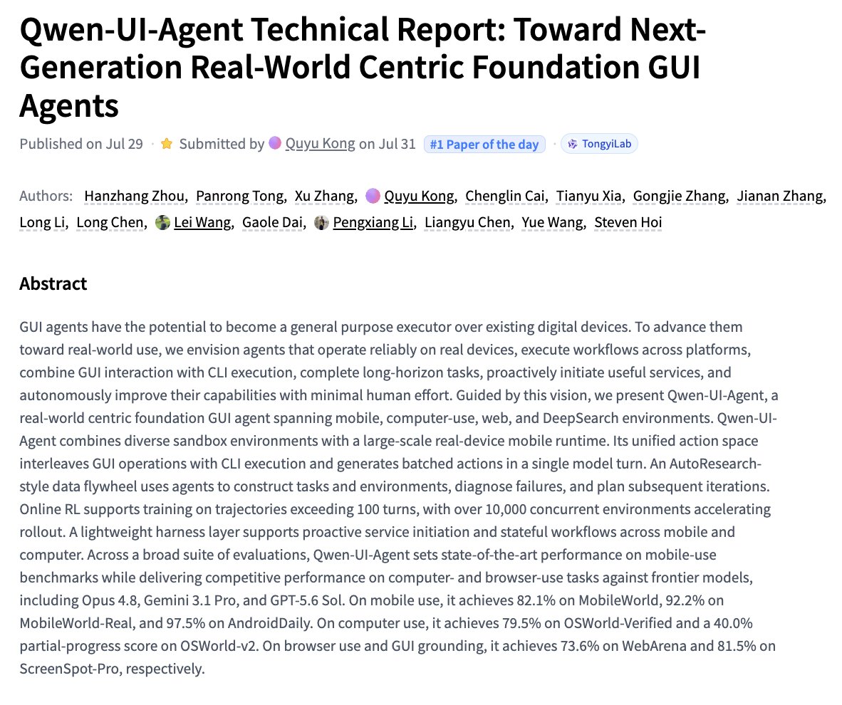 Representative image for Qwen-UI-Agent Technical Report Toward Next-Generation Real-World Centric Foundation GUI Agents…