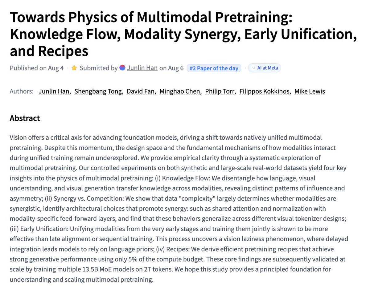 Representative image for Towards Physics of Multimodal Pretraining Knowledge Flow, Modality Synergy, Early Unification, and…